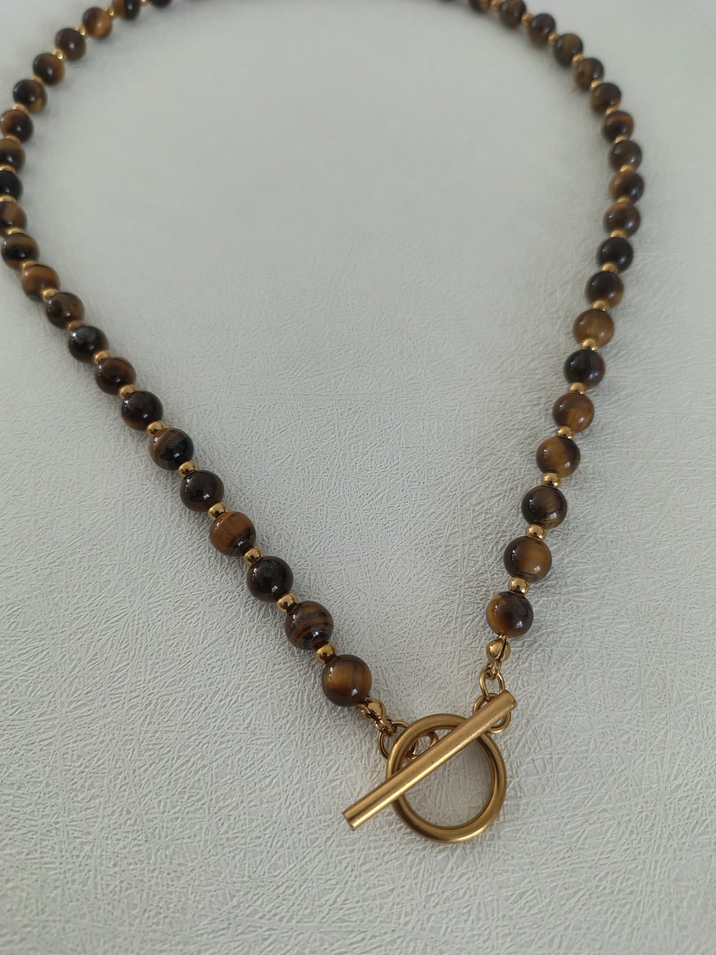 Natural Tiger Eye Stone Necklace.