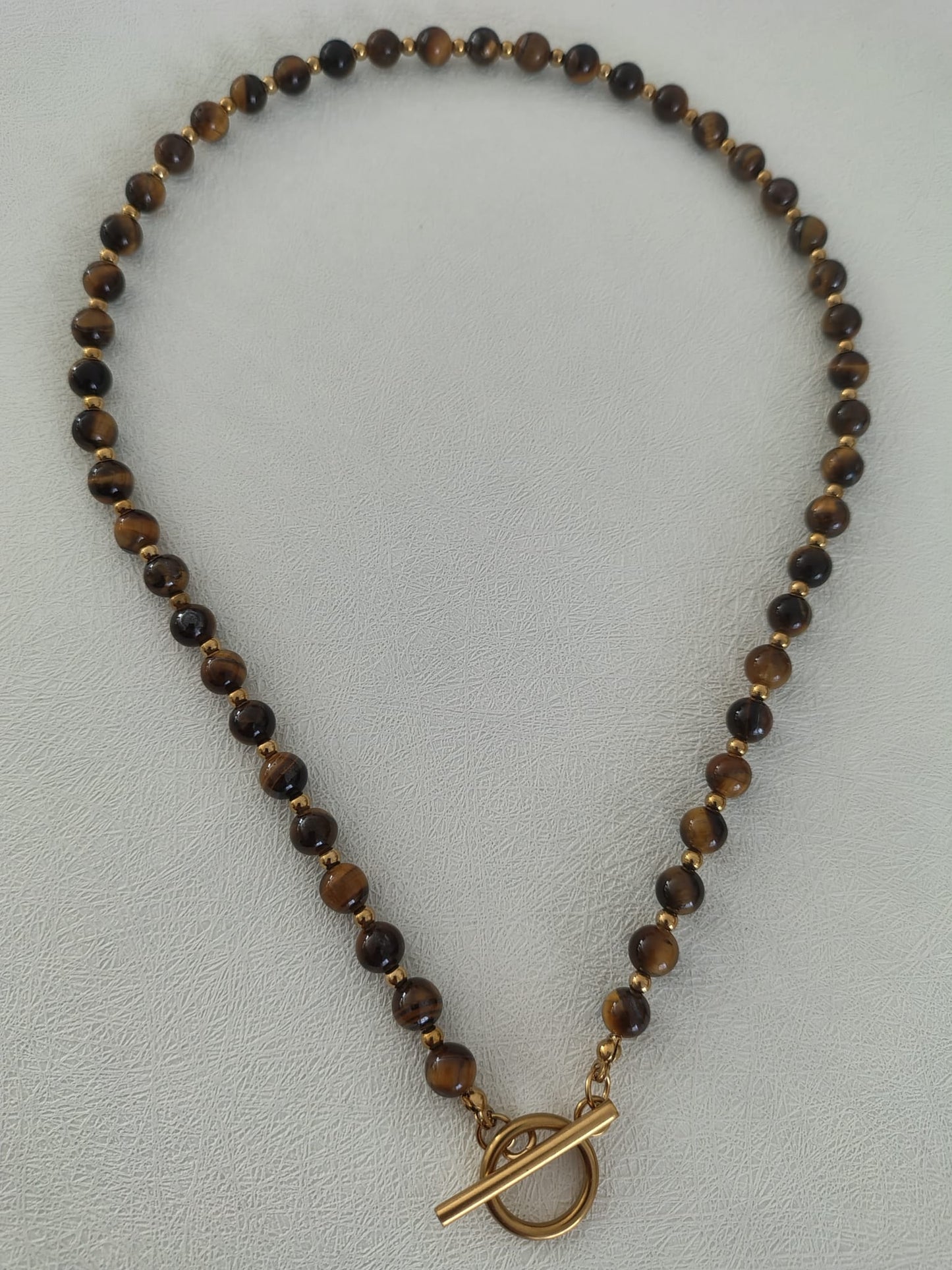 Natural Tiger Eye Stone Necklace.
